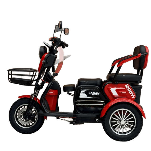 Електровелосипед Corso &laquo;Logan&raquo; LN-312009, двигун 1200W, акумулятор 72V/23Ah, колеса 300-10 Logan-Red фото