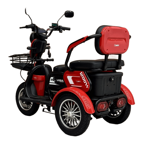 Електровелосипед Corso &laquo;Logan&raquo; LN-312009, двигун 1200W, акумулятор 72V/23Ah, колеса 300-10 Logan-Red фото