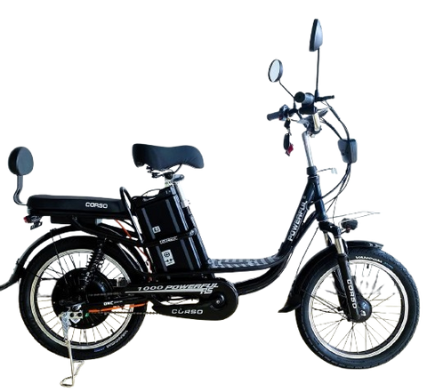 Електровелосипед Corso &laquo;Powerfull&raquo; 20" дюймів FL-83360 (1) ТЕМНО-СИНІЙ, рама алюмінієва, двигун 1000W, акум. 60V28Ah літієвий FL-83360 фото